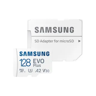 3入組【SAMSUNG 三星】EVO Plus microSDXC U3 A2 V30 128GB記憶卡 公司貨(4K/手機/平板/GoPro/空拍機/運動