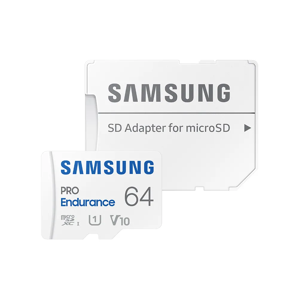 3入組【SAMSUNG 三星】PRO Endurance microSDXC U1 V10 64GB 高耐用記憶卡 公司貨(寶寶/寵物/監控/行車紀錄