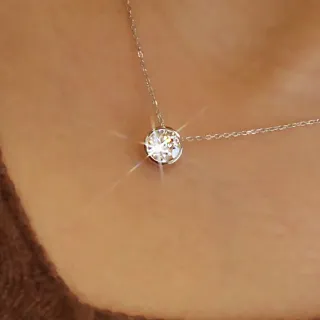 【CReAM】Karina施華洛世奇swarovski水晶鋯石單鑽式項鍊(生日 禮物 送禮 禮盒)