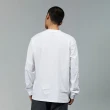 【Dickies】男款白色純棉臂袖圖案印花設計休閒長袖T恤｜DK013073WHX