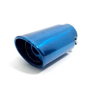 【IDFR】超質感不鏽鋼金屬鍍鉻尾管 排氣管 尾飾管 尾管 口徑56mm內可裝 – 鍍鉻藍(尾管 排氣管 尾飾管)