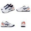 【asics 亞瑟士】網球鞋 GEL-Dedicate 8 男鞋 白 藍 皮革 抗扭 緩衝 亞瑟膠 運動鞋 亞瑟士(1041A408102)