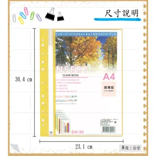 【全勝】11孔軟質30張資料本(CH30/30張資料簿/資料本/11孔資料本)