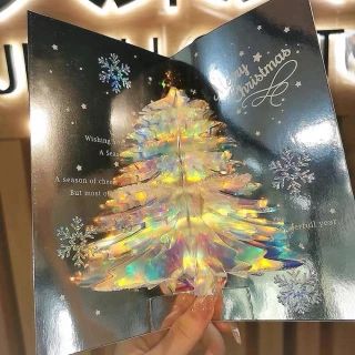 【GIFTME5】水晶城堡立體賀卡-彩色聖誕樹音樂款(卡片 萬用卡 聖誕小卡 祝福卡 生日卡片)