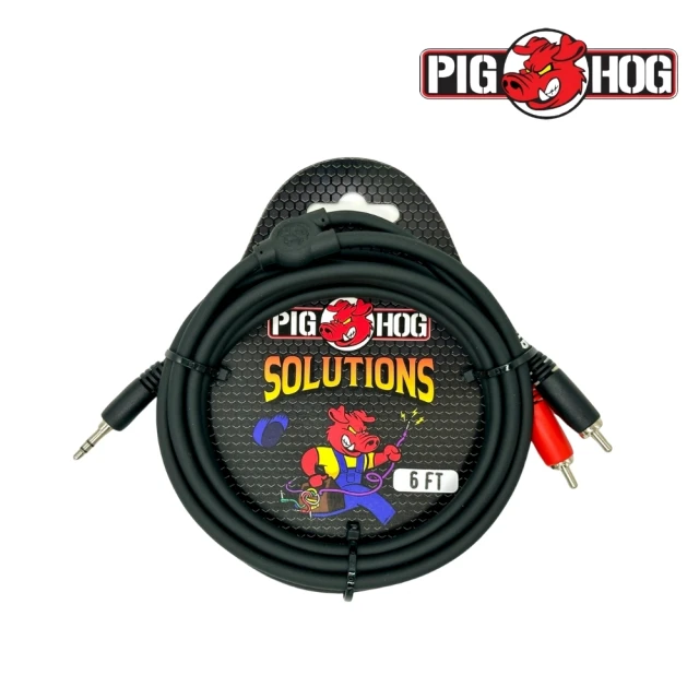 【PIGHOG】3.5mm 轉 RCA 導線／6英尺／喇叭線 Cable 音源線 轉接線(原廠公司貨 終身免費保固 品質保證)