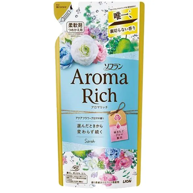 【LION 獅王】Aroma Rich 衣物香氛芳香柔軟精 補充包-400ml(花香/果香/清新)