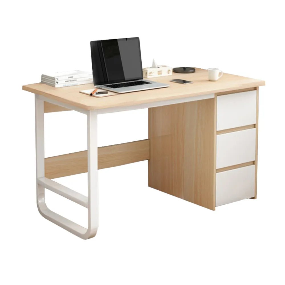 【AOTTO】型-北歐風U型加粗三抽書桌100公分(書桌 電腦桌 工作桌 辦公桌)