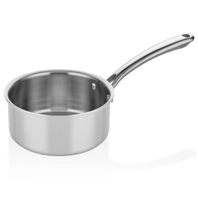 【土耳其 ABM】Ellite系列 3層複合不鏽鋼單柄調理鍋18cm(全鍋身導熱均勻 三層鋼不銹鋼單手鍋)
