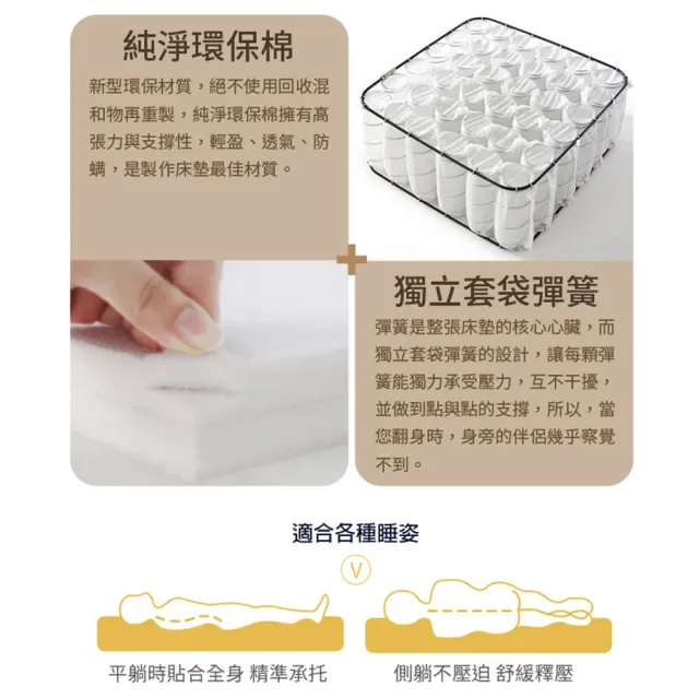 【LooCa】雲端抗菌天絲獨立筒床墊(雙人5尺-送天絲被+保潔墊)
