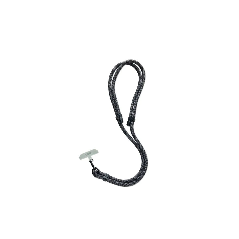 【UAG】簡約編織可調式背帶掛繩10mm-黑灰(背帶掛繩 手機掛繩 手機背帶)