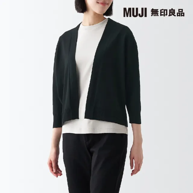 【MUJI 無印良品】女強撚短版七分袖開襟衫(共4色)