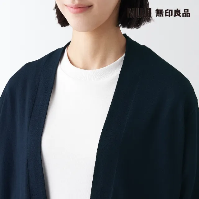 【MUJI 無印良品】女強撚短版七分袖開襟衫(共4色)