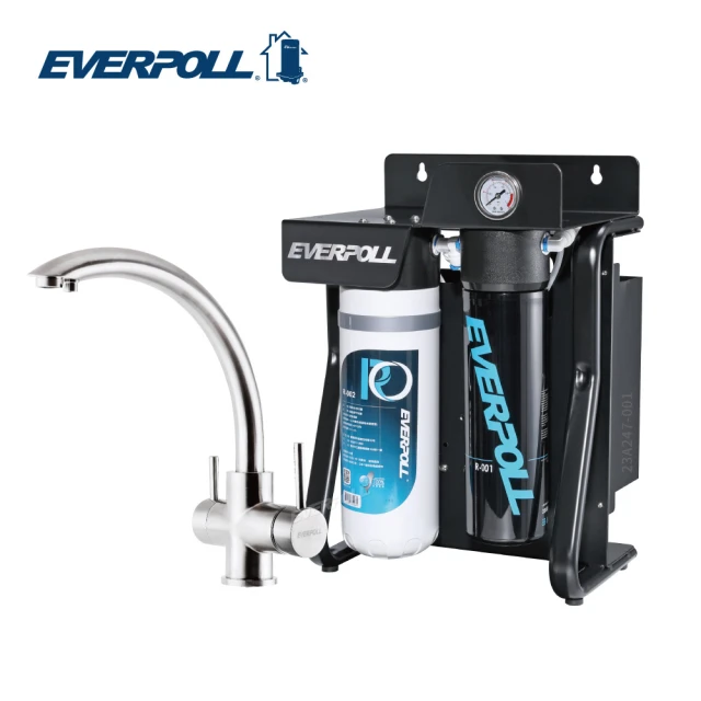 【EVERPOLL】直出式極淨純水設備+三用不鏽鋼龍頭(RO-900+H-318)