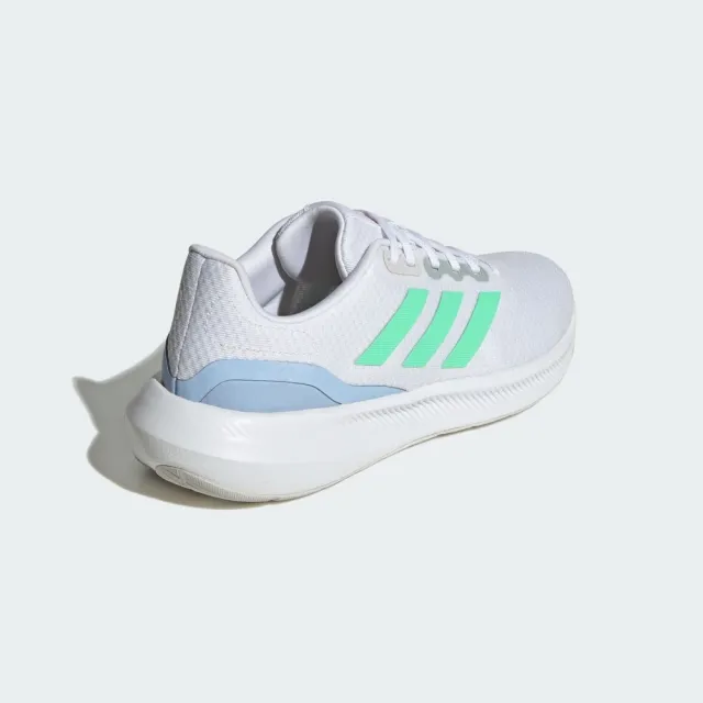【adidas 愛迪達】Runfalcon 3.0 W 女 慢跑鞋 運動 休閒 跑鞋 透氣 緩震 基本款 白綠(HP7561)
