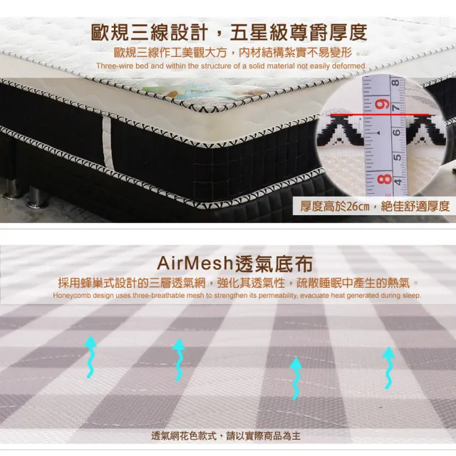 【LooCa】乳膠手工4.8雙簧護框硬式獨立筒床墊(加大6尺)