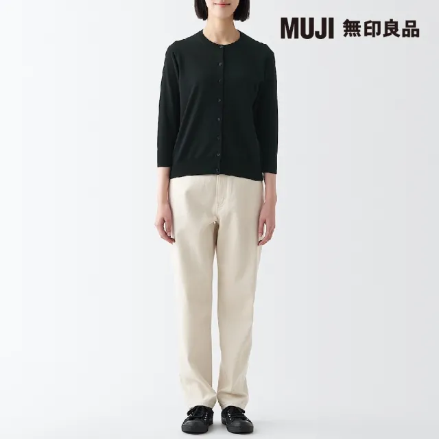 【MUJI 無印良品】女強撚圓領七分袖開襟衫(共6色)