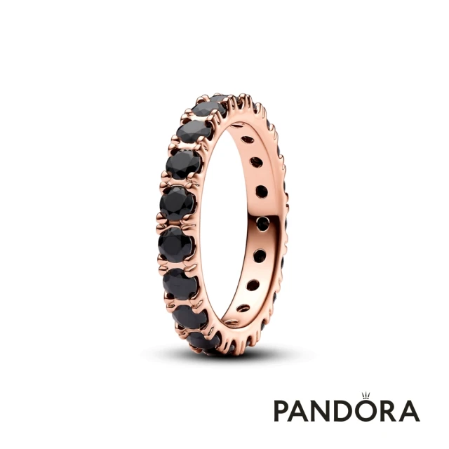 Pandora 潘多拉Pandora官方直營 曜黑璀璨永恆戒指