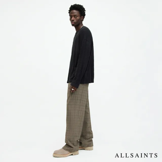 【ALLSAINTS】DRAX 純棉縫線紋理長袖T恤 MD521Z(常規版型)