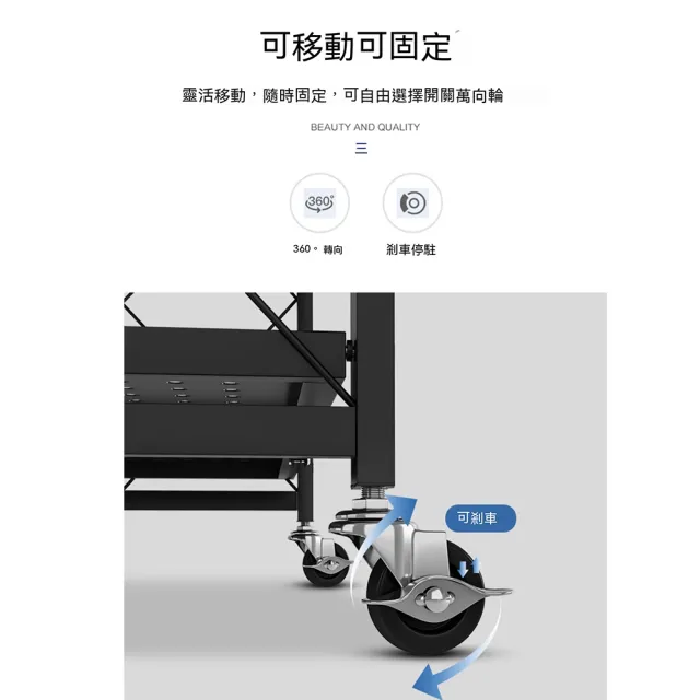 【E家工廠】折疊置物架 收納推車 浴室置物架 收納層架 層架置物架(380-免組裝五層折價置物架（黑色）)