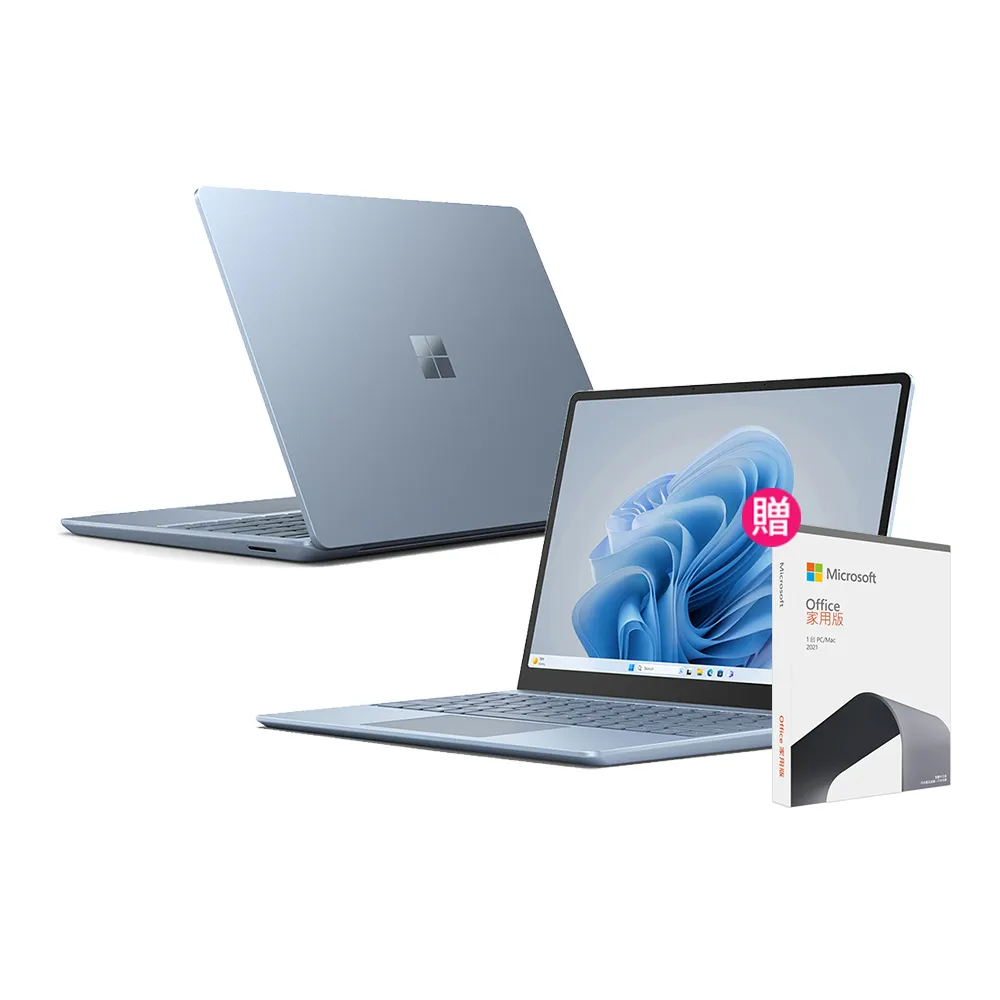 【Microsoft 微軟】Office 2021★12.4吋i5輕薄觸控筆電-冰藍(Surface Laptop Go3/i5-1235U/16G/256GB/W11)