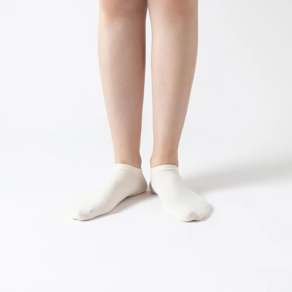 【WARX】薄款經典素色船型襪-奶油黃(除臭襪/機能襪/足弓防護)
