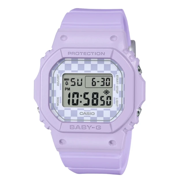 CASIO 卡西歐 BABY-G 滑板文化 酷炫休閒街頭電子錶 紫 BGD-565GS-6_37.9mm