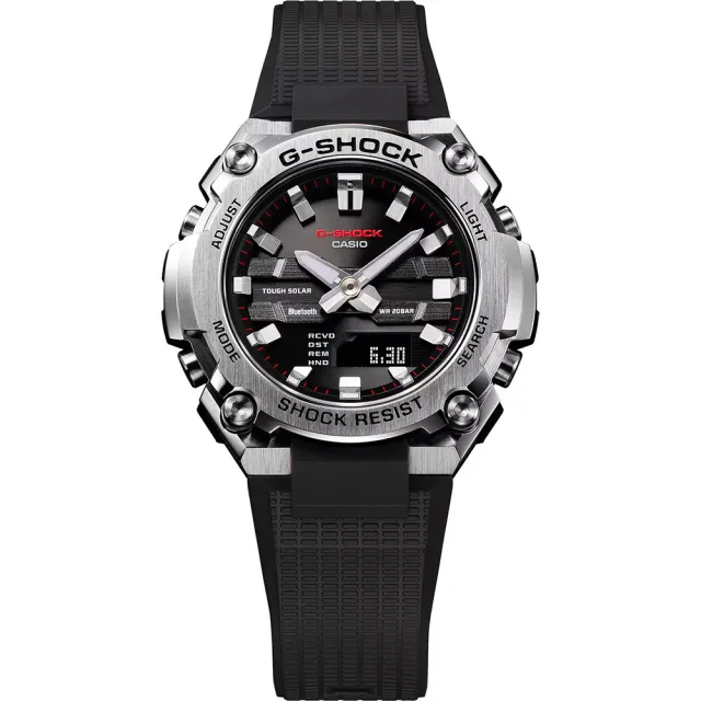 【CASIO 卡西歐】G-SHOCK 纖薄太陽能藍芽手錶 開學(GST-B600-1A)