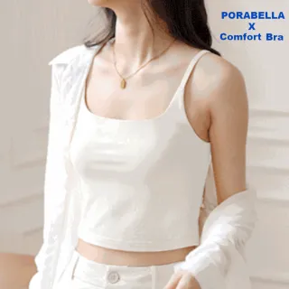 【Porabella】小可愛背心 U領 胸墊背心 運動上衣 瑜珈內衣 bra top 無鋼圈內衣 性感內衣 無痕內衣YOGA BRA