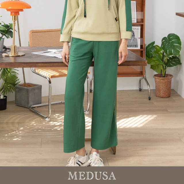 MEDUSA 曼度莎 現貨-亮眼綠色拼接運動褲（M-XL）｜女褲子 長褲 女運動褲 冬新品(201-5150B)