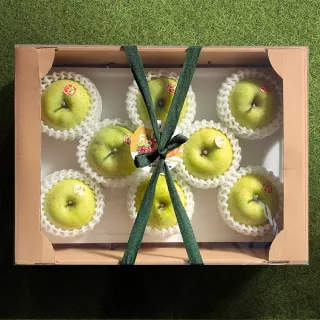 【果樹寶石】日本青森王林蘋果中果8顆x1盒（2.2KG±10%/盒）（270G±5%/顆）(硬脆多汁、高甜近乎零酸)