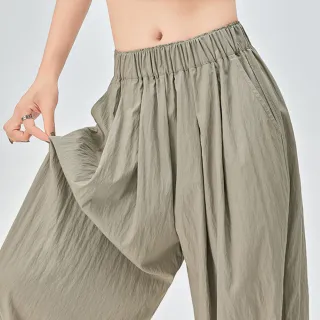 【初色】現貨 薄款高腰日系肌理感直筒休閒長褲寬褲-共4色-68814(M-XL可選/快速出貨)