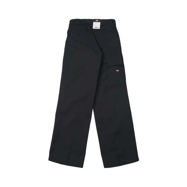 【Dickies】女款黑色經典斜紋材質雙膝設計舒適長褲｜DK012997BLK
