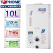 【TOPHOME 莊頭北工業】屋外型10L熱水器AS-7538H（LPG/RF式）(10公升 桶裝瓦斯 不含安裝)