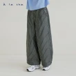 【a la sha】直條紋寬鬆長褲