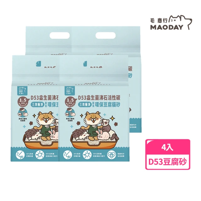 MAODAY 毛商行 D51除臭環保豆腐砂2.5KG/6L 