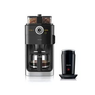 【Philips 飛利浦】2+全自動美式研磨咖啡機(HD7762)+全自動冷熱奶泡機(CA6500)