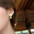 【MISS KOREA】韓國設計氣質山茶花花朵圓珠造型耳環(山茶花耳環 花朵耳環 圓珠耳環)