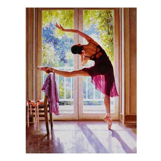 【御畫房】芭蕾舞之二 國家一級畫師手繪油畫60×80cm(VF-161)