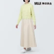 【MUJI 無印良品】女吉貝木棉混寬擺長裙(共2色)