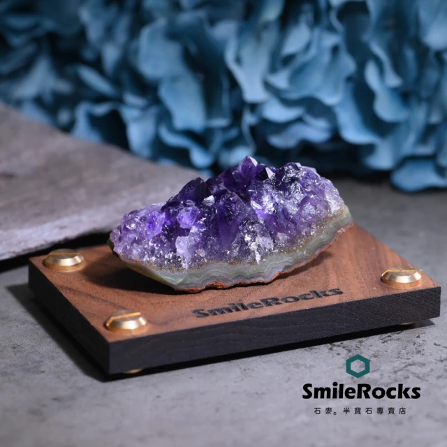 SmileRocks 石麥 紫晶片原礦 No.104510281(附SmilePad 6X9底板)