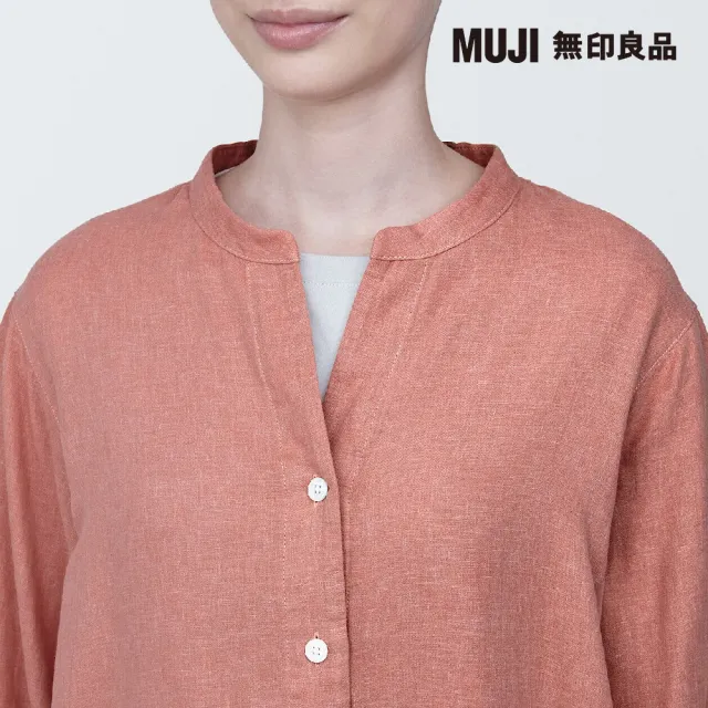 【MUJI 無印良品】女吉貝木棉混二重紗織長袖洋裝(共4色)