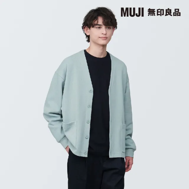 【MUJI 無印良品】男二重織Ｖ領開襟衫(共4色)