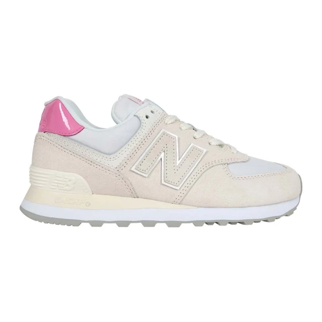 NEW BALANCE 女休閒運動鞋-574系列 麂皮 慢跑 NB N字鞋 米白粉紅(WL5742BA)