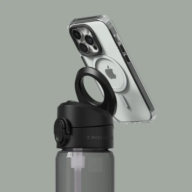 【RHINOSHIELD 犀牛盾】AquaStand磁吸水壺-Tritan輕量瓶800ml 附吸管 MagSafe兼容手機支架水壺(WISDOM系列)