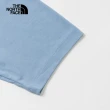 【The North Face 官方旗艦】北面男款藍色沙漠綠洲印花寬鬆短袖T恤｜88GJQEO