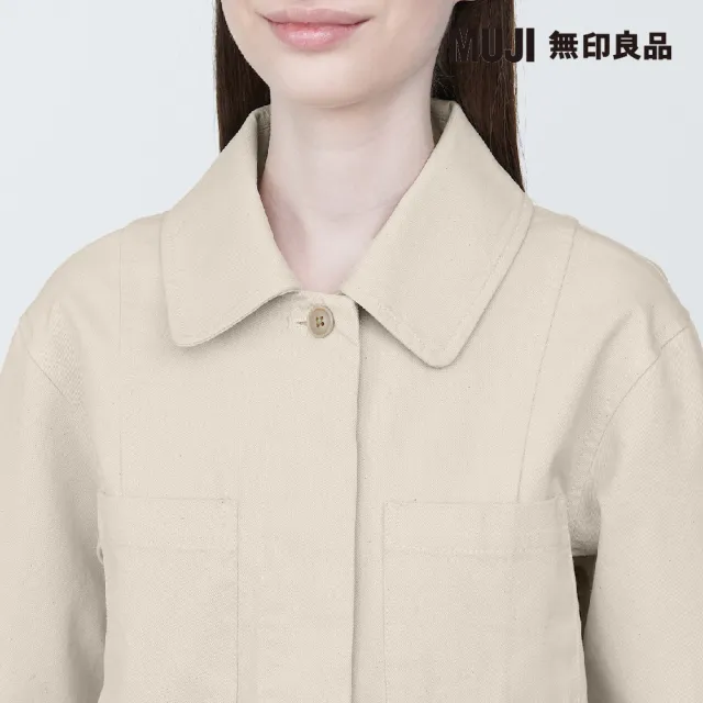 【MUJI 無印良品】女吉貝木棉混襯衫式外套(共2色)