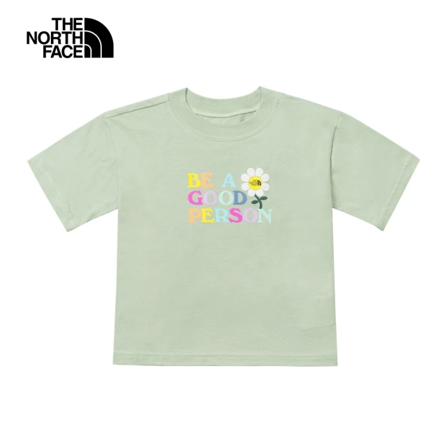 The North Face 北面兒童綠色羅紋領口舒適短袖T恤｜86Y5UIN