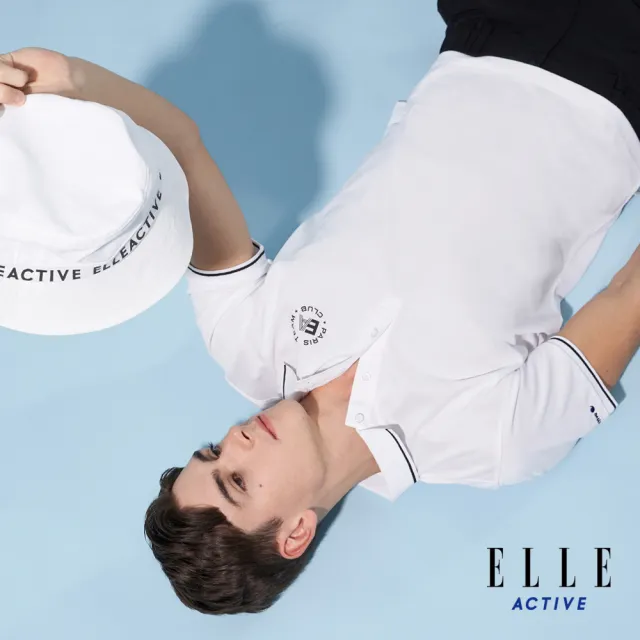 【ELLE ACTIVE】男款 休閒經典短袖POLO衫-白色(EA24M2M1105-90)