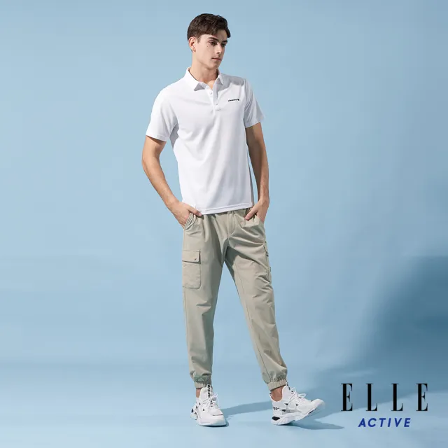 【ELLE ACTIVE】男款 法式經典短袖POLO衫-白色(EA24M2M1101#90)