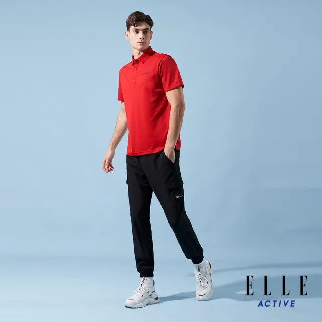 【ELLE ACTIVE】男款 法式經典短袖POLO衫-紅色(EA24M2M1101-75)